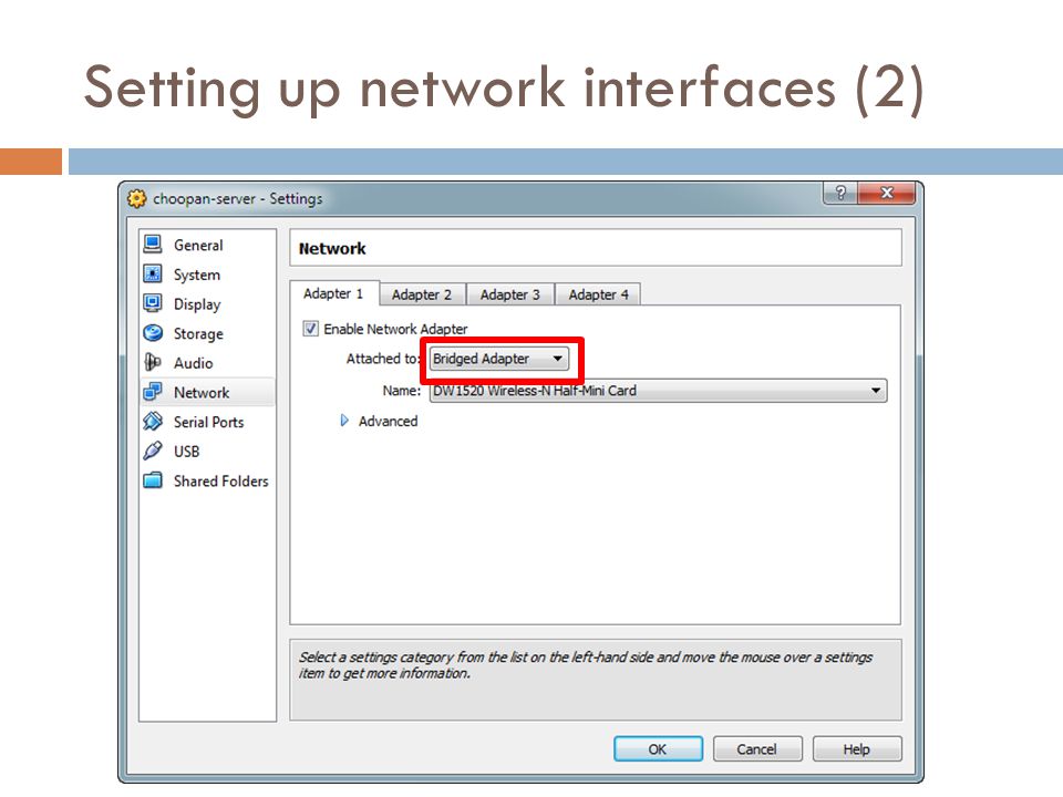 Setting up network interfaces (2)