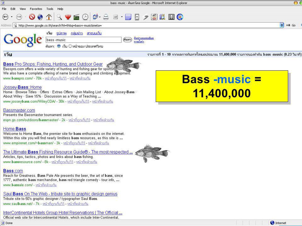 Bass -music = 11,400,000