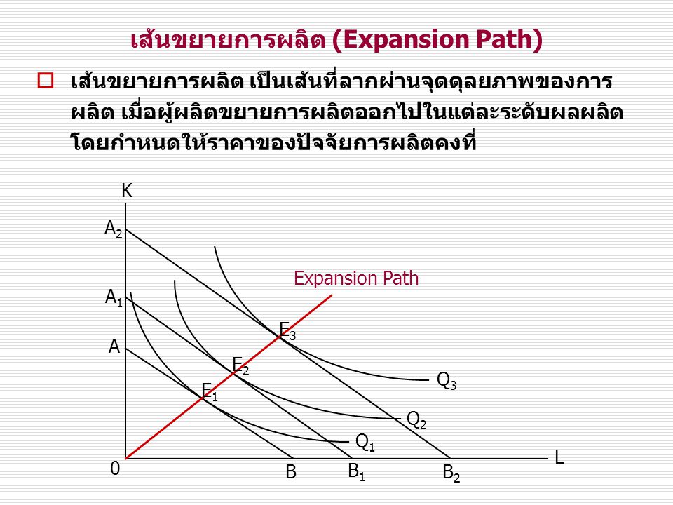 เส้นขยายการผลิต (Expansion Path)
