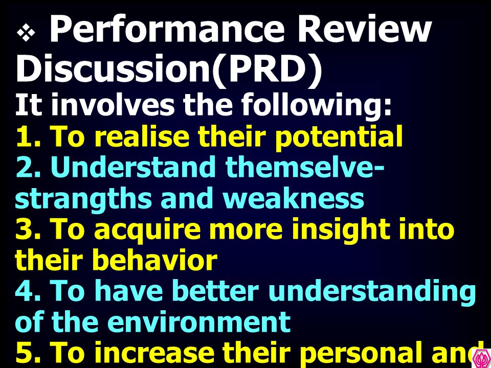 Performance Review Discussion(PRD)
