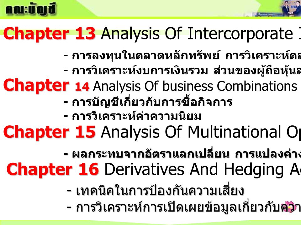 Chapter 13 Analysis Of Intercorporate Investment
