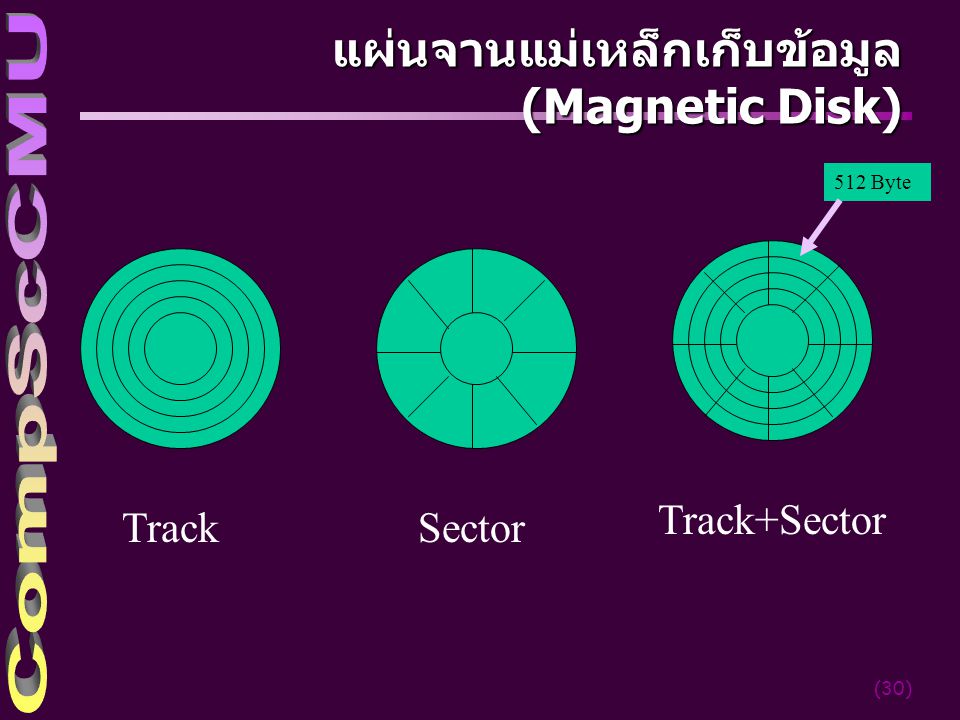 แผ่นจานแม่เหล็กเก็บข้อมูล (Magnetic Disk)