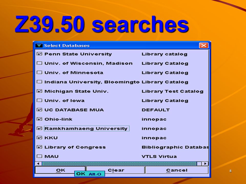 Z39.50 searches