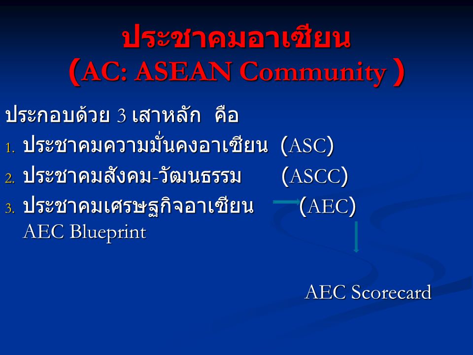 ประชาคมอาเซียน (AC: ASEAN Community )