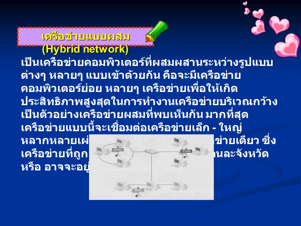 เครือข่ายแบบผสม (Hybrid network)