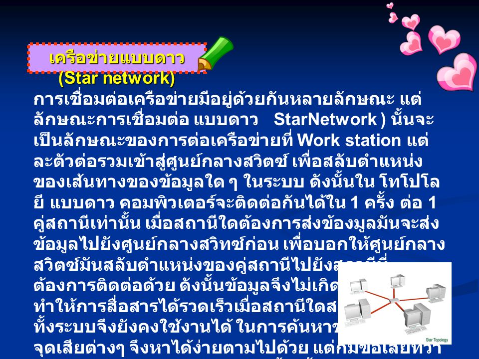 เครือข่ายแบบดาว (Star network)