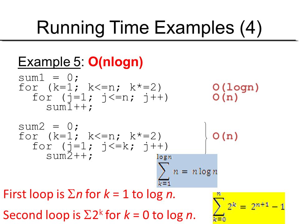 Running Time Examples (4)