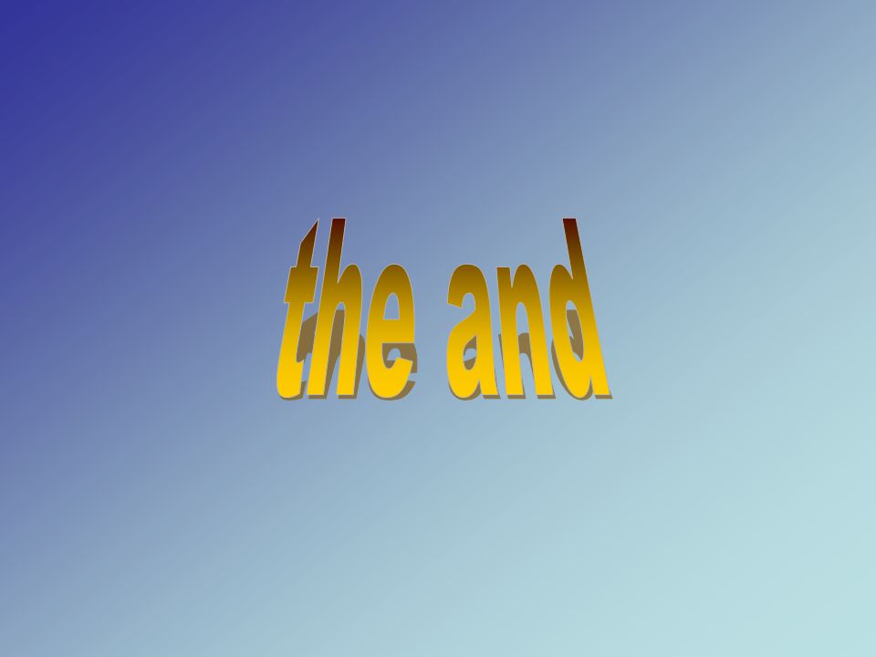the and