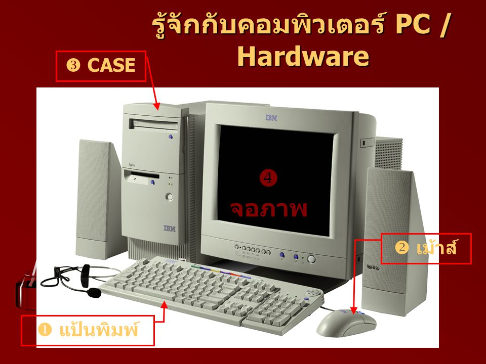 รู้จักกับคอมพิวเตอร์ PC / Hardware