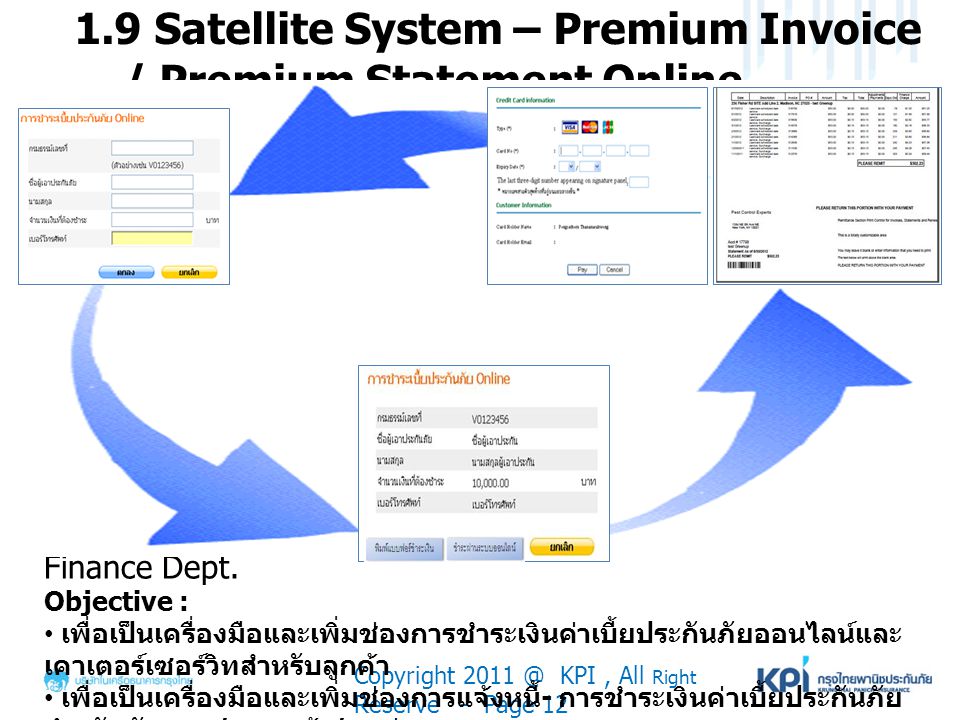 1.9 Satellite System – Premium Invoice / Premium Statement Online