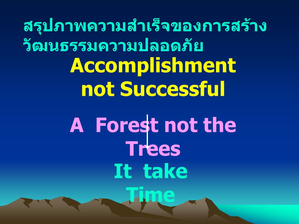 Accomplishment not Successful