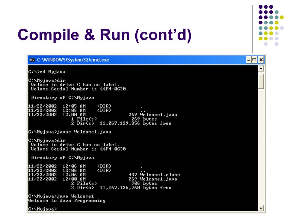 Compile & Run (cont’d)