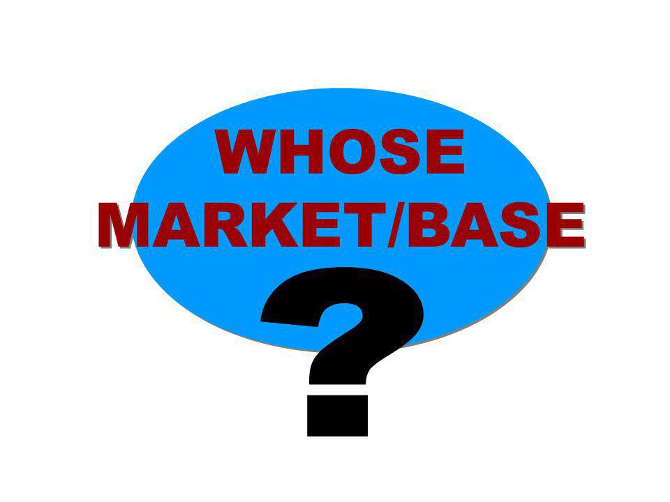 WHOSE MARKET/BASE