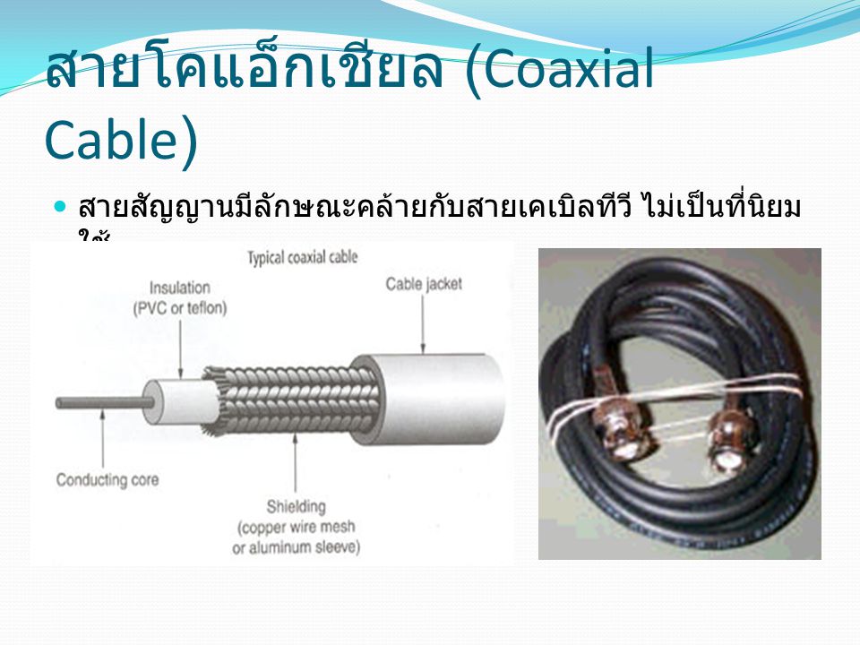 สายโคแอ็กเชียล (Coaxial Cable)