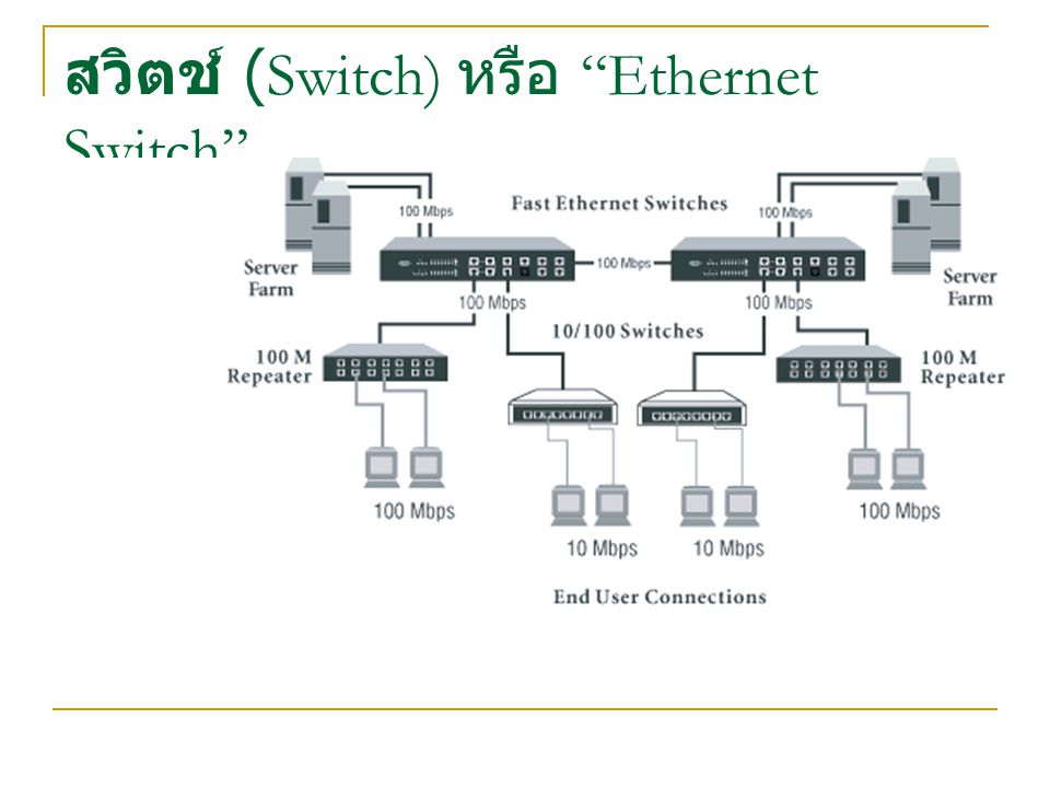 สวิตช์ (Switch) หรือ Ethernet Switch
