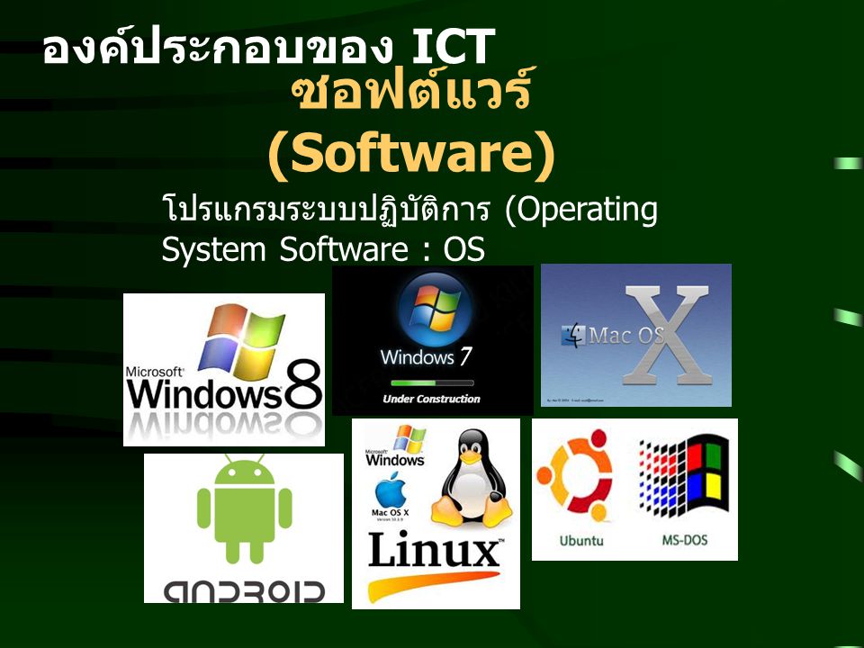 ซอฟต์แวร์ (Software) องค์ประกอบของ ICT