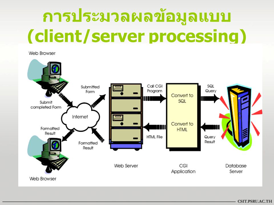 การประมวลผลข้อมูลแบบ (client/server processing)