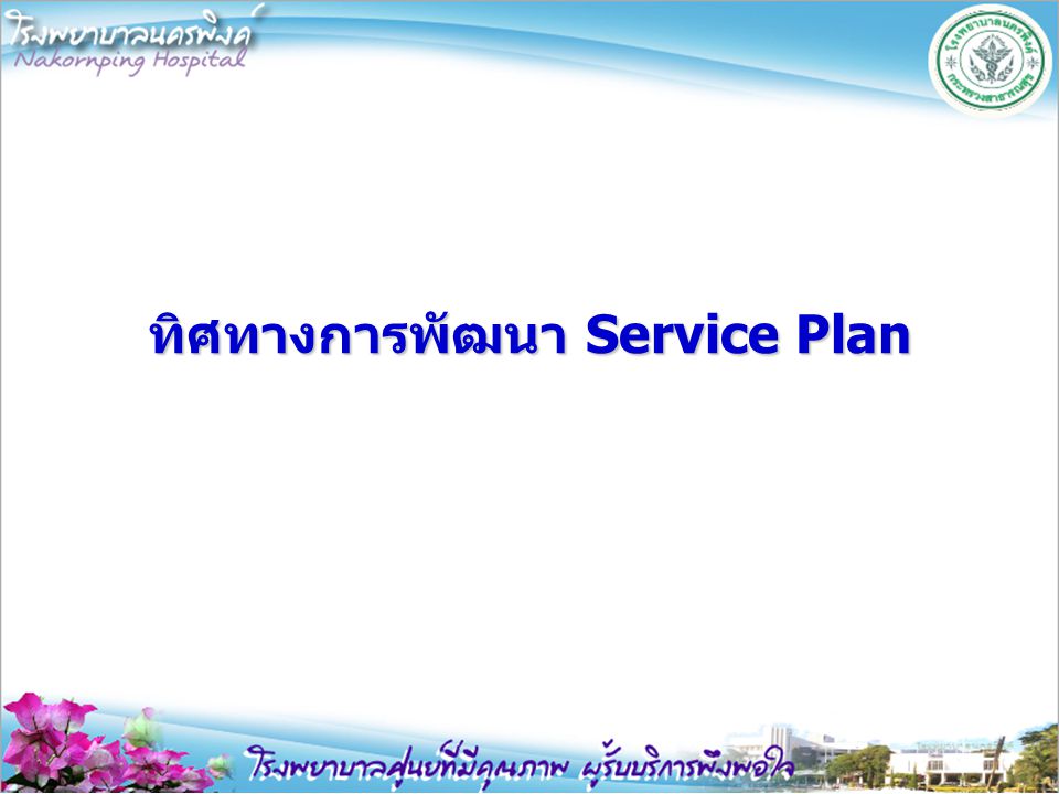 ทิศทางการพัฒนา Service Plan