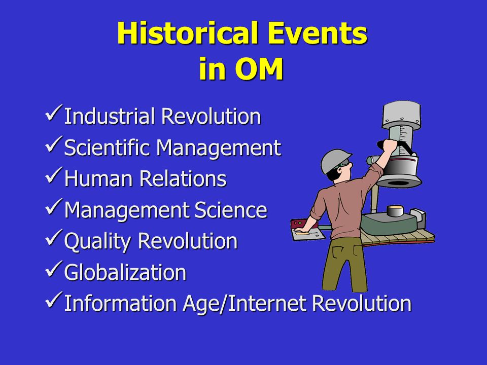Historical Events in OM