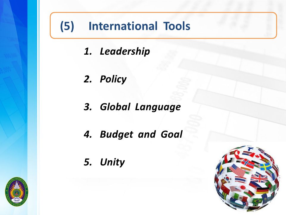 (5) International Tools
