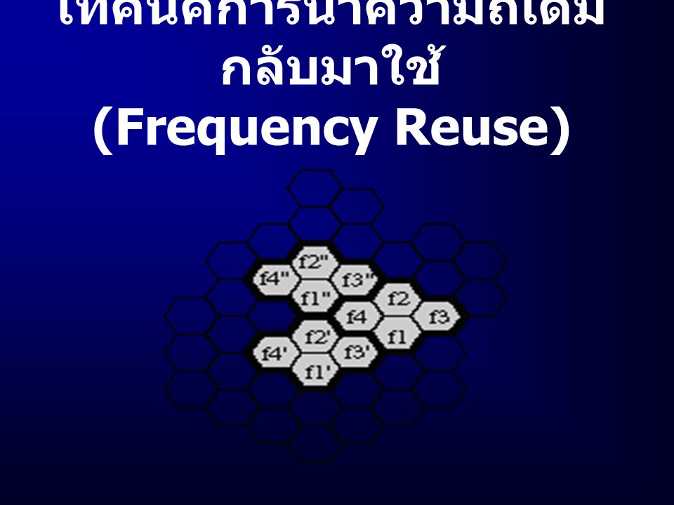 เทคนิคการนำความถี่เดิมกลับมาใช้ (Frequency Reuse)