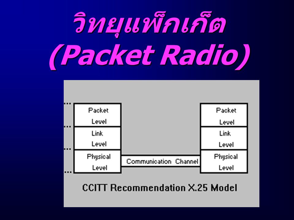 วิทยุแพ็กเก็ต (Packet Radio)