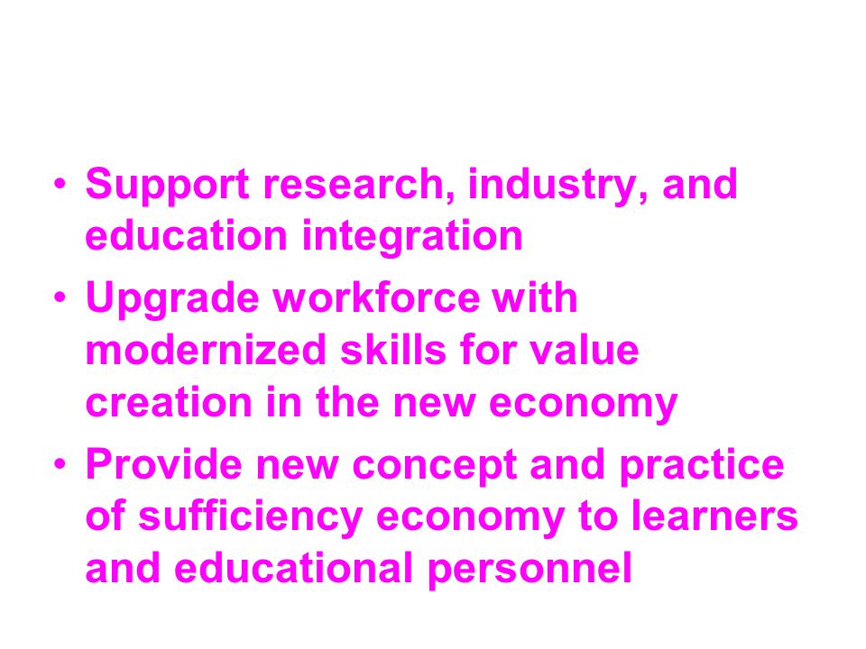 Support research, industry, and education integration