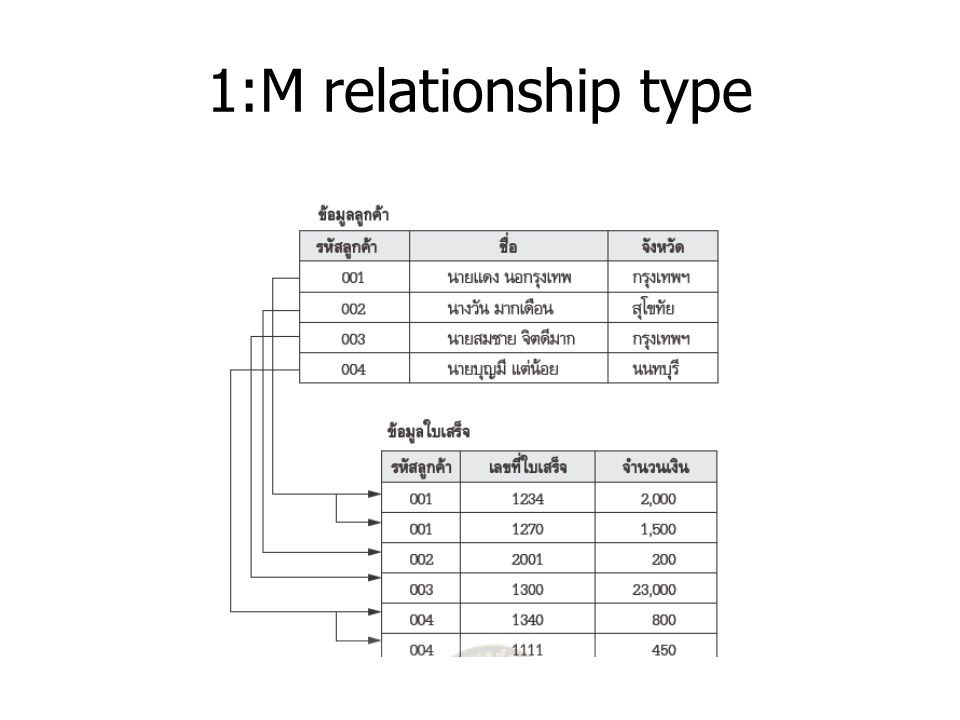 1:M relationship type