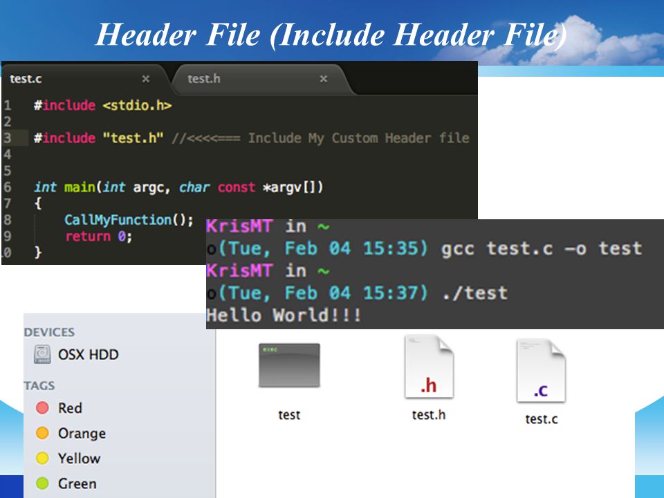 Header File (Include Header File)