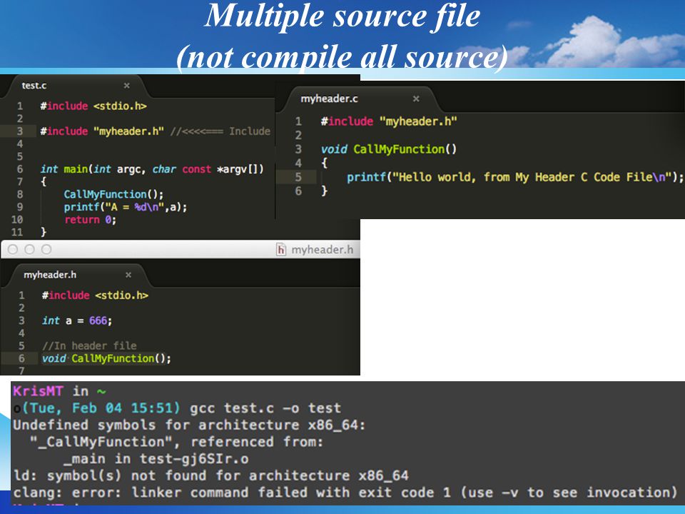 Multiple source file (not compile all source)