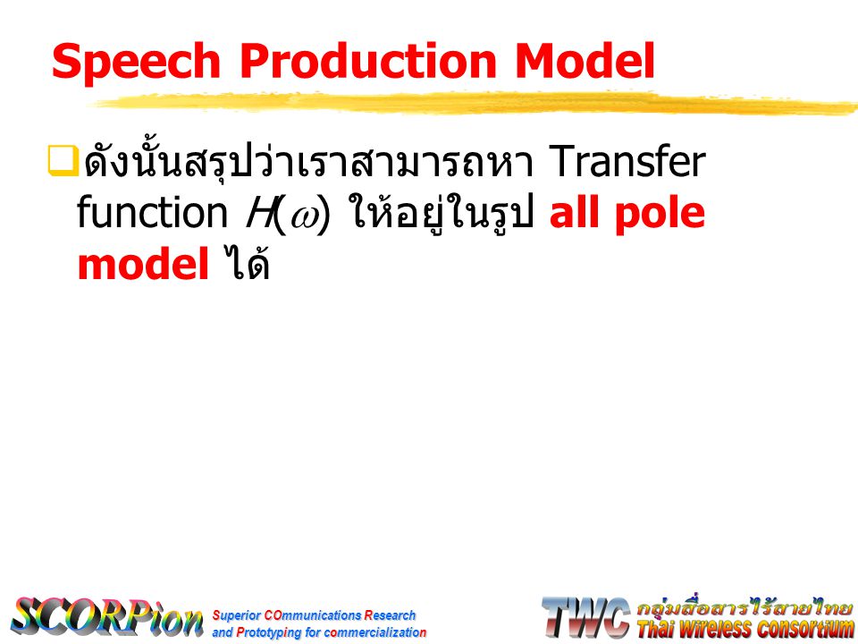 Speech Production Model