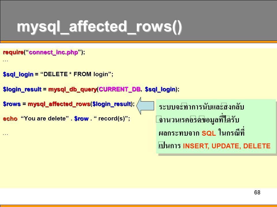mysql_affected_rows()