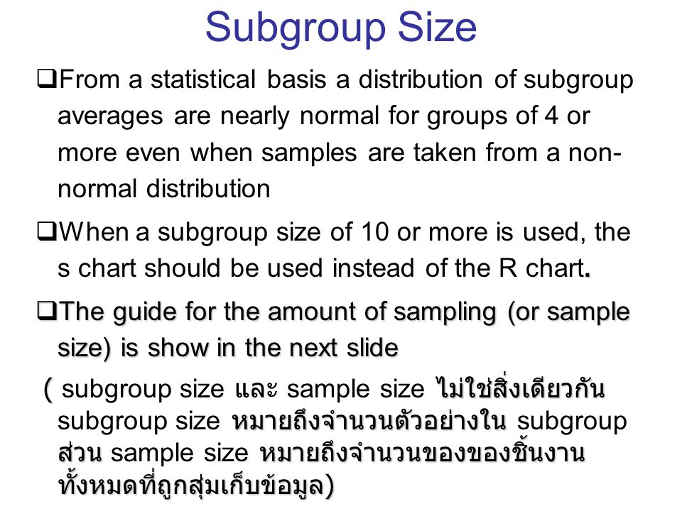 Subgroup Size