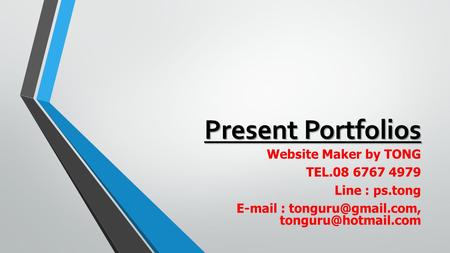 Present Portfolios Website Maker by TONG TEL