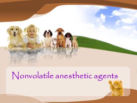 Nonvolatile anesthetic agents