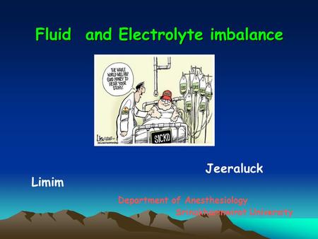 Fluid and Electrolyte imbalance
