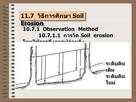 11.7 วิธีการศึกษา Soil Erosion