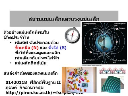 สนามแม่เหล็กและแรงแม่เหล็ก