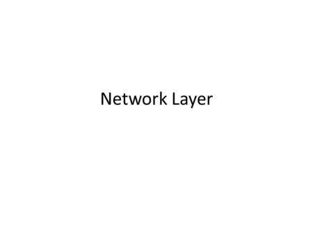 Network Layer. Subnetting.