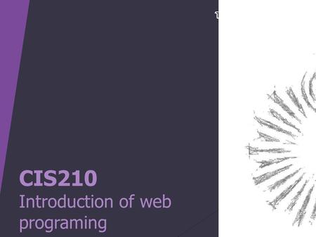 CIS210 Introduction of web programing โดย อาจารย์ ณัฏฐยศ สุริย เสนีย์