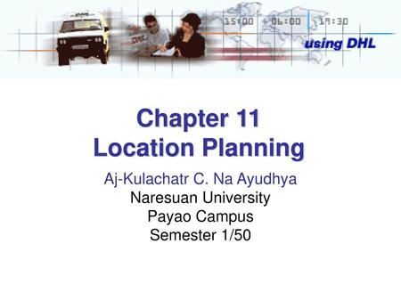 Chapter 11 Location Planning