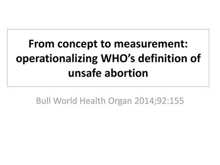 Bull World Health Organ 2014;92:155