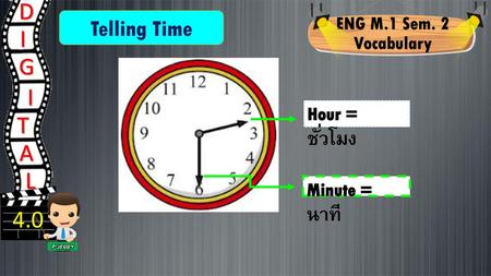 D I G I T A L 4.0 Telling Time ENG M.1 Sem. 2 Vocabulary