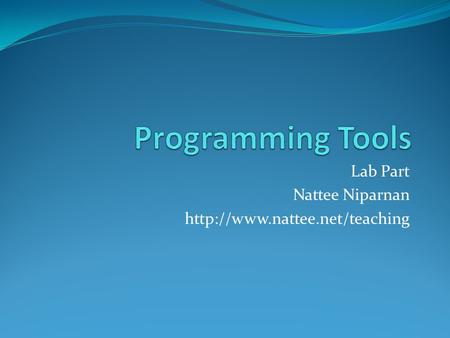 Lab Part Nattee Niparnan