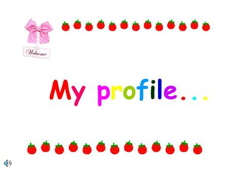 My profile....