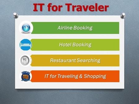 IT for Traveling & Shopping