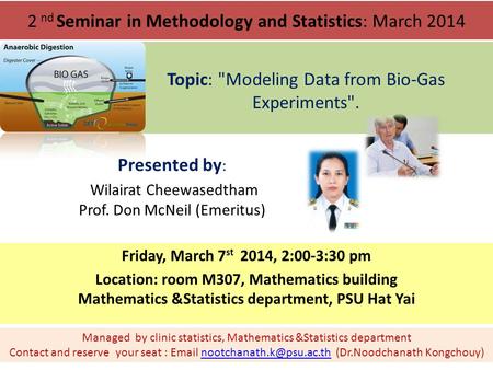 2 nd Seminar in Methodology and Statistics: March 2014