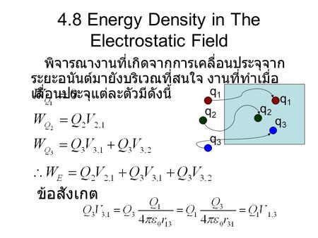 4.8 Energy Density in The Electrostatic Field