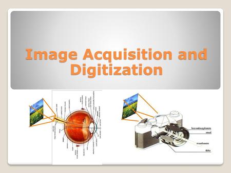 Image Acquisition and Digitization