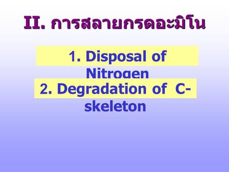 2. Degradation of C-skeleton